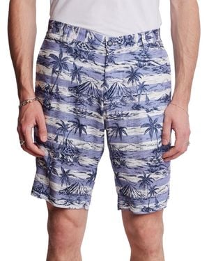 Paisley & Gray Felix Slim Fit Printed 8-1/2" Shorts - Blue
