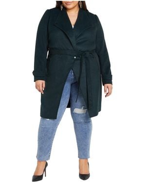 City Chic Isabella Coat - Blue
