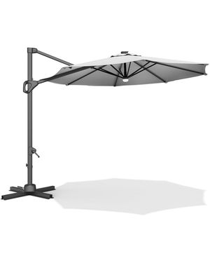 Homfan 10ft Cantilever Umbrella - White