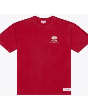 Mitchell & Ness San Francisco 49ers Core Essentials Micro Logo T-shirt - Red