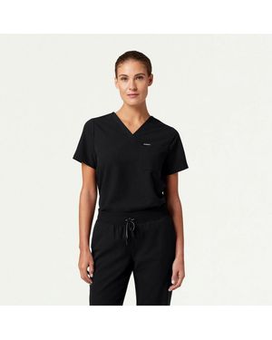 Jaanuu Classic V-neck Scrub Top - Black