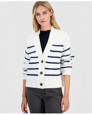 On 34th 3 Button V-neck Cardigan - White