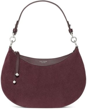Kate Spade Liv Suede Small Shoulder Handbag - Purple