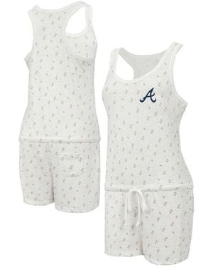 Concepts Sport Atlanta Braves Gardner Hacci Knit Romper - White