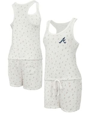 Concepts Sport Atlanta Braves Gardner Hacci Knit Romper - White