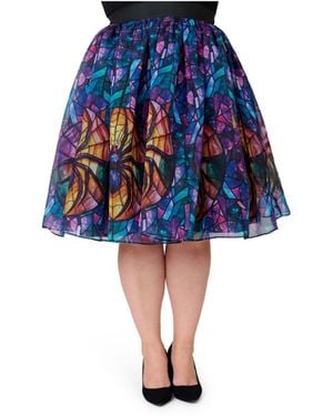 Unique Vintage Plus Size 1950s Sweetie Pie Flare Skirt - Blue