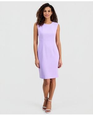 Kasper Stretch Crepe Sheath Dress - White