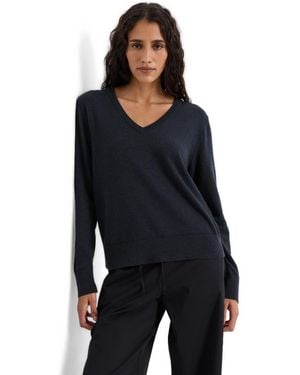 Pact Essential Long-sleeve V-neck Sweater - Black