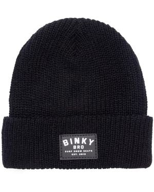 Binkybro Sereno Black Beanie - Blue