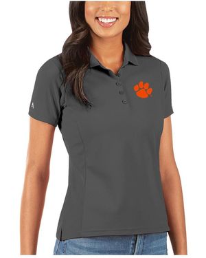 Antigua Clemson Tigers Legacy Pique Polo - Gray