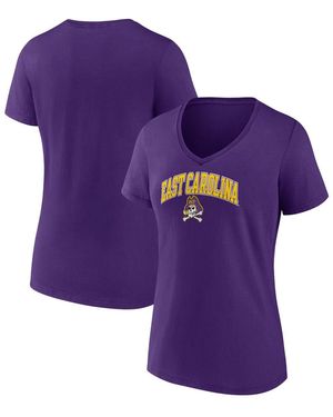 Fanatics Ecu Pirates Evergreen Campus V-neck T-shirt - Purple