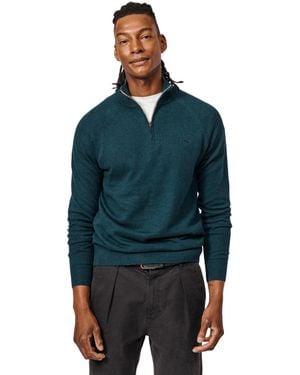 aubi Bonby Zip Neck Sweater - Blue