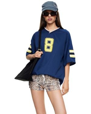 Lioness Beverly V-neck Jersey Top - Blue