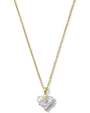 Joey Baby Oma Chain Heart Charm Necklace - Metallic
