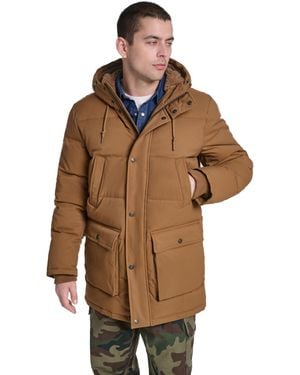 Levi's Classic-fit Quilted Parka Jacket - Brown