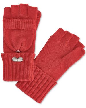 Karl Lagerfeld Sunglasses Pin Flip-top Gloves - Red