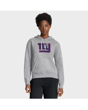 Nike New York Giants Club Fleece Pullover Hoodie - Gray