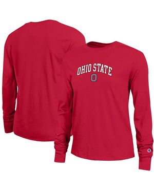 Champion Ohio State Buckeyes Arch Over Logo Long Sleeve T-shirt - Red