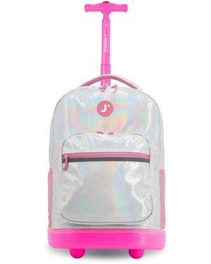 J World Sunrise 18" Kids Rolling Backpack - Pink