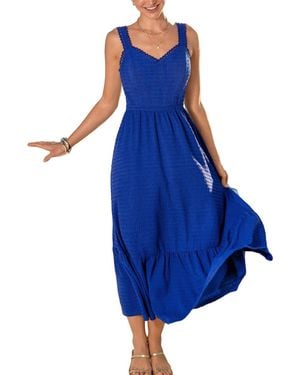 CUPSHE Center Of Attention Maxi Beach Dress - Blue