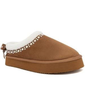 Juicy Couture Obvi Pearl-trim Embellished Mule Clogs - Brown