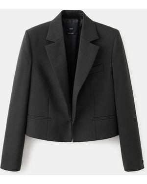 Mango Crop Suit Blazer - Black