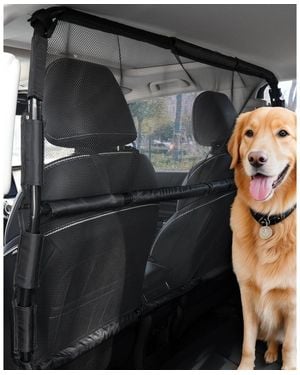 Cozito Wide Dog Car Barrier For Front Seats - Black