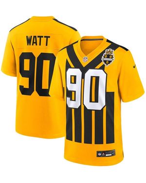 Nike Big Boys And Girls T.j. Watt Pittsburgh Steelers Alternate 1933 Throwback Game Jersey - Yellow