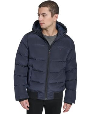 Tommy Hilfiger Ribstop Snorkle Hooded Jacket - Blue