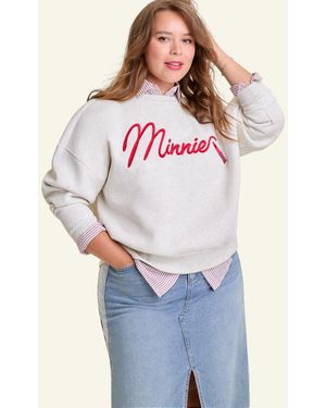 Disney | Macy's | Plus Size Minnie Mouse Sweatshirt Embellished - White