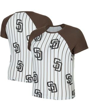 Concepts Sport White San Diego Padres Outbound Pinstripe Raglan Top