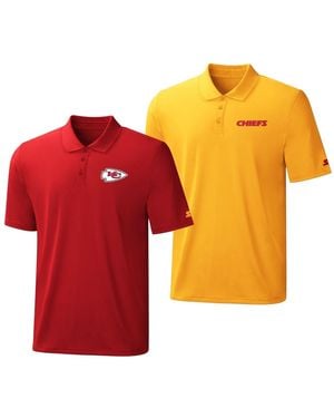 Starter Red/gold Kansas City Chiefs Logo Polo Shirt - Orange