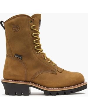 Georgia Boot Steel Toe Gore-tex Waterproof 400g Insulated Logger Boot - Brown