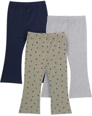 Gerber Toddler Girls 3-pack Textured Flare leggings - Blue