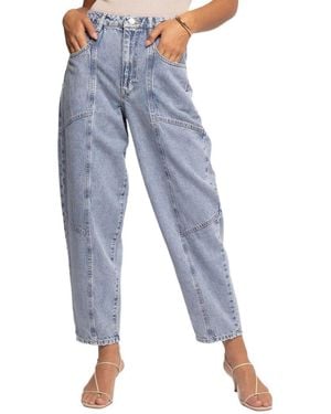 Petal & Pup Ellis High-rise Barrel-leg Jeans - Blue