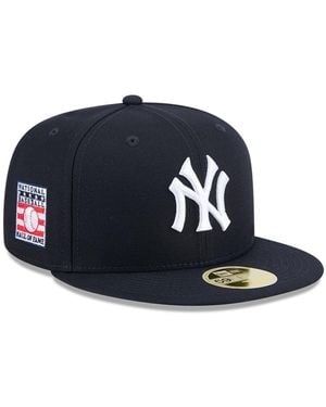 KTZ New York Yankees Baseball Hall Of Fame 59fifty Fitted Hat - Blue