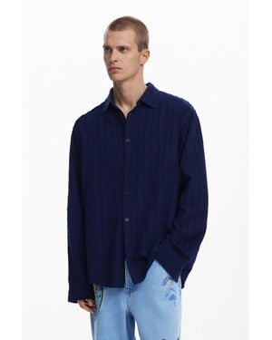 Desigual Textured Shirt - Blue