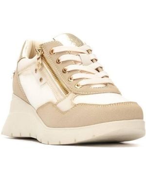Xti Casual Wedge Lace Up Sneakers - White