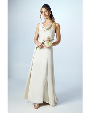 Coast Sleeveless Cowl Neck Bridesmaid Dress - Blue