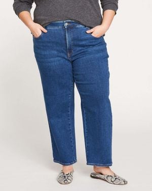 UNIVERSAL STANDARD High Rise Straight Leg Jeans 28 Inch - Blue