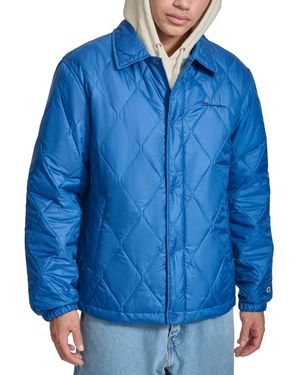 Champion Diamond Quilted Coaches Jacket - Blue