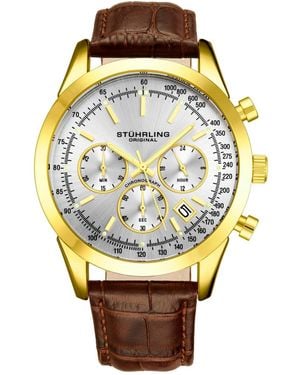 Stuhrling Monaco Leather - Metallic