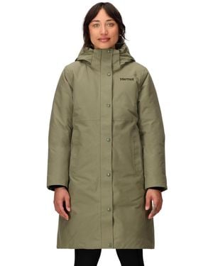 Marmot Chelsea Hooded Waterproof Down Coat - Green