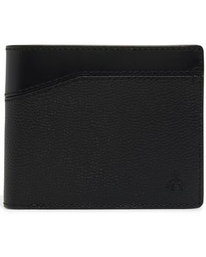 Brooks Brothers B By Cayman Bi-fold Leather Wallet - Black