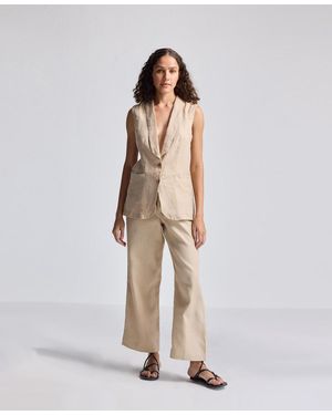 REISTOR Sleeveless Hemp Jacket - Natural