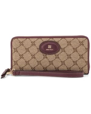 Nine West Cobel Zip Around Wristlet - Brown