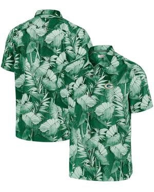 Tommy Bahama Bay Packers Bahama Coast Nuevo Fronds Camp Button-up Shirt - Green