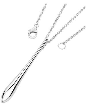 Lucy Quartermaine Solid Tear Drop Pendant - Metallic
