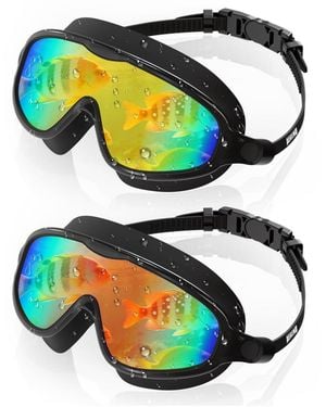 Gnuadz Swim goggles Wide View Anti-fog Uv Protection 2 Pack - Blue