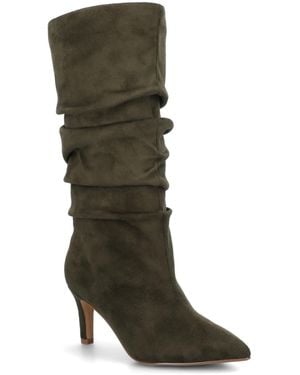 Journee Collection Sonnet Pointed Toe Slouchy Dress Boots - Green